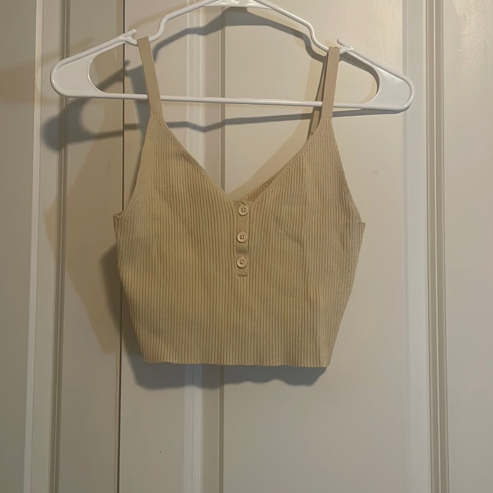 PACSUN LA HEARTS Cami Crop Top in light yellow